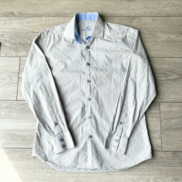 Bertigo  Textured Dots Cotton Button Down Casual Shirt - Picture 3 of 13